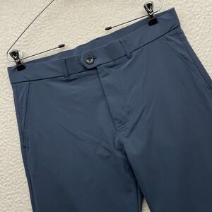 Greyson Chino Pants Mens 34x34 (Tag 32x34) Blue Tech Performance Golf Stretch